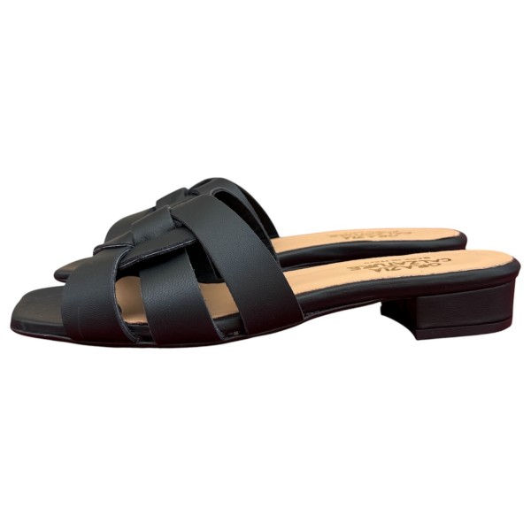 ciabattina Dory in pelle nera