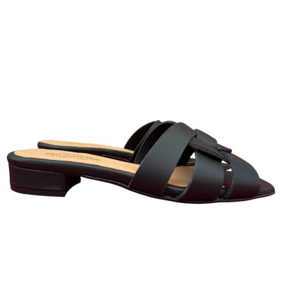ciabattina Dory in pelle nera