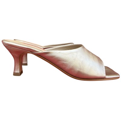 scalzata Diamante  in pelle platino