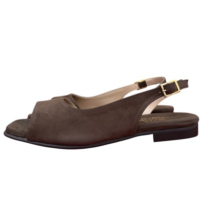sandalo Daiana in nabuk marrone
