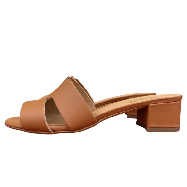 scalzata Elba in pelle cuoio