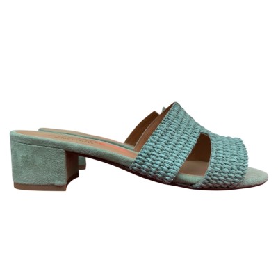 scalzatina Elba in rafia verde Tiffani
