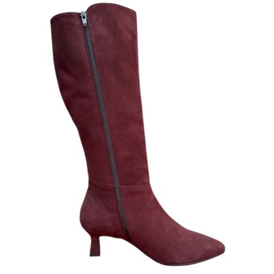 stivale Diana in camoscio borgogna