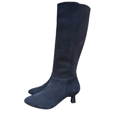 stivale Diana in camoscio blu