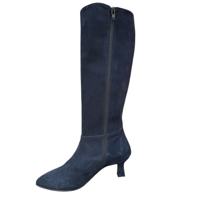 stivale Diana in camoscio blu
