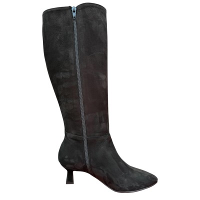 stivale Diana in nabuk nero