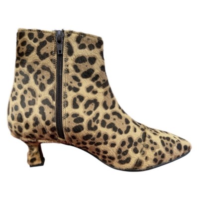 stivaletto Giuly in pelle animalier maculata