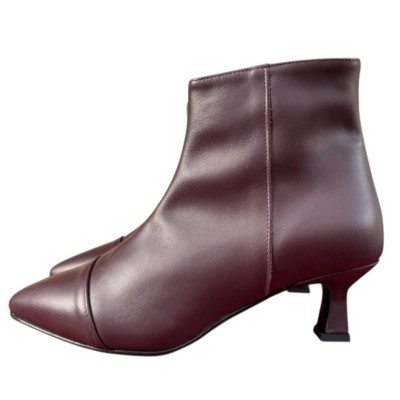 stivaletto Giuly in pelle borgogna