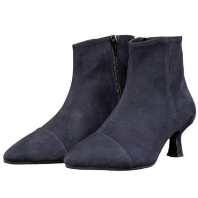 stivaletto giuly in camoscio blu