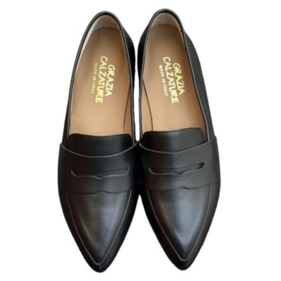 mocassino Carol in pelle nero