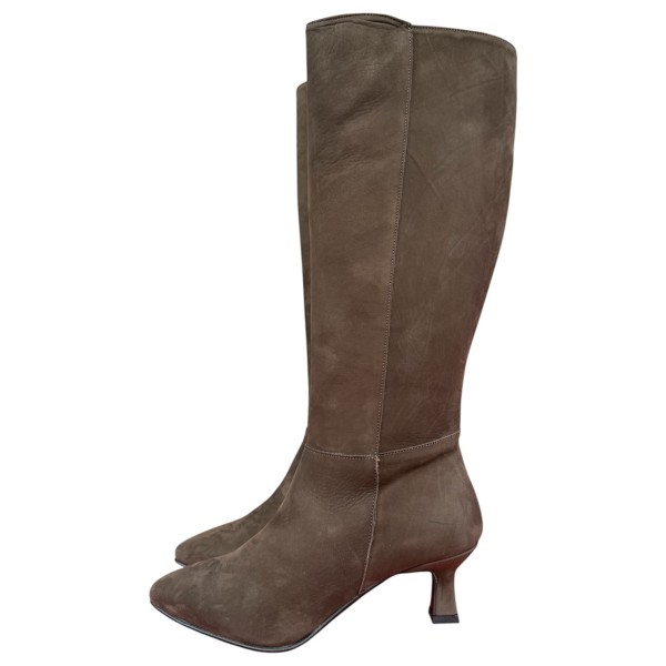 stivale Diana in nabuk cioccolato