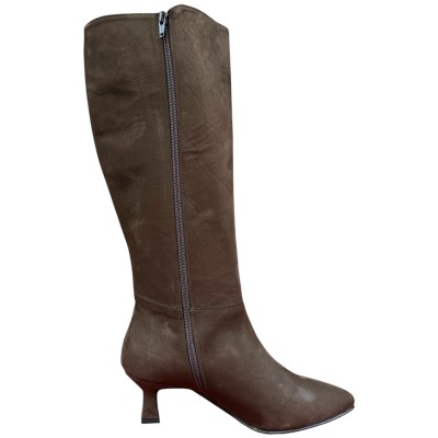 stivale Diana in nabuk cioccolato