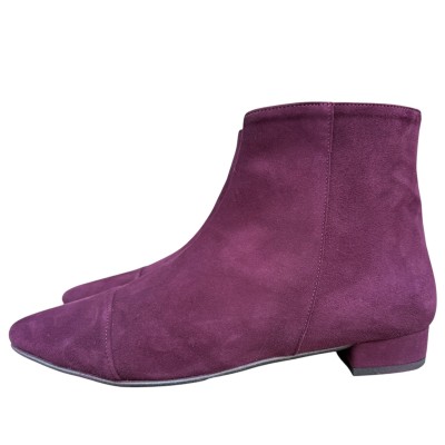 stivaletto Mimy in camoscio Burgundy