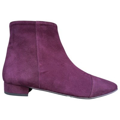 stivaletto Mimy in camoscio Burgundy