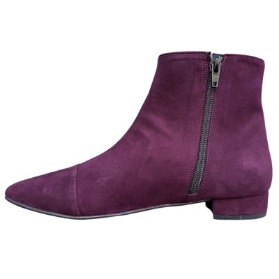 stivaletto Mimy in camoscio Burgundy