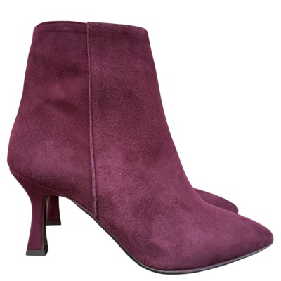 stivaletto ariete in camoscio Burgundy