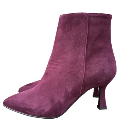 stivaletto ariete in camoscio Burgundy