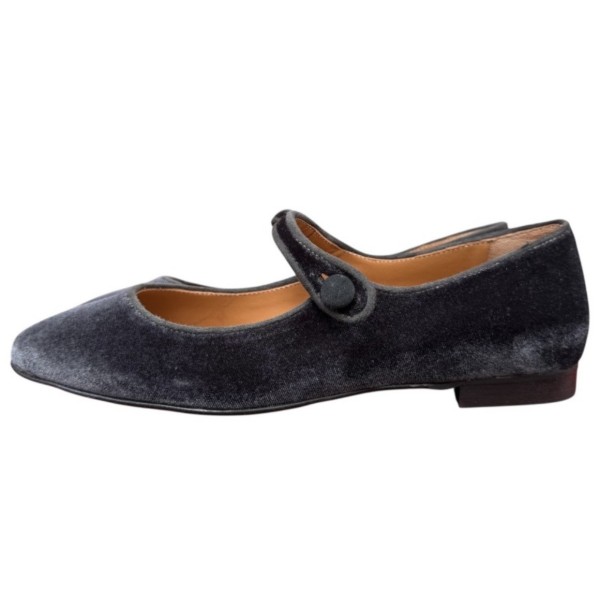 ballerina Chiara in velluto grigio