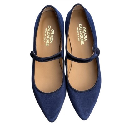 ballerina Chiara in velluto blu