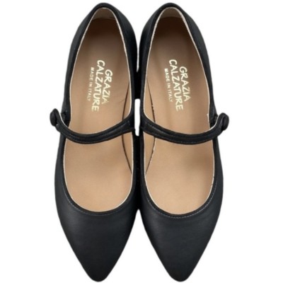 ballerina Chiara in pelle nera