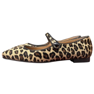 ballerina Chiara in pelle animalier maculato piccolo