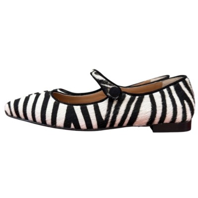 ballerina Chiara in pelle animalier zebra