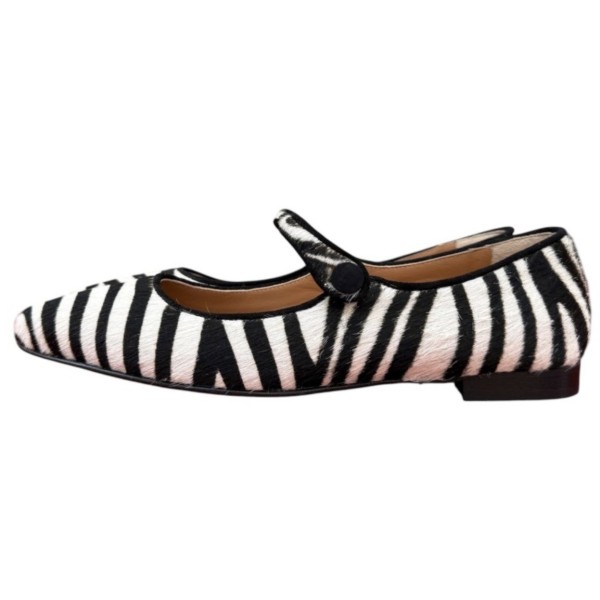 ballerina Chiara in pelle animalier zebra
