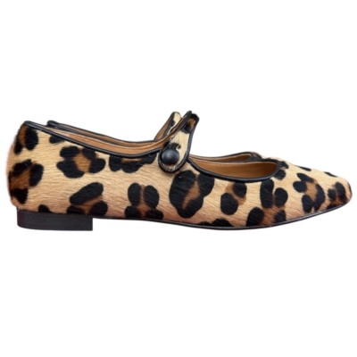 ballerina Chiara in pelle animalier maculato