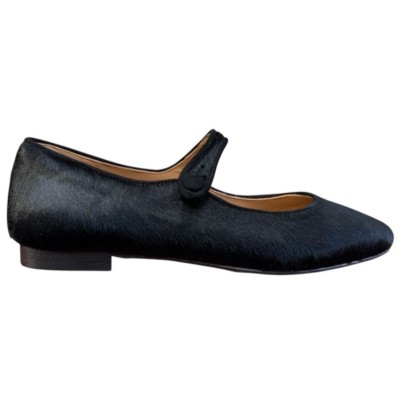 ballerina Chiara in pelle animalier cavallino nero