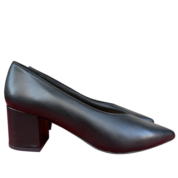 décolleté Gemma in pelle nero