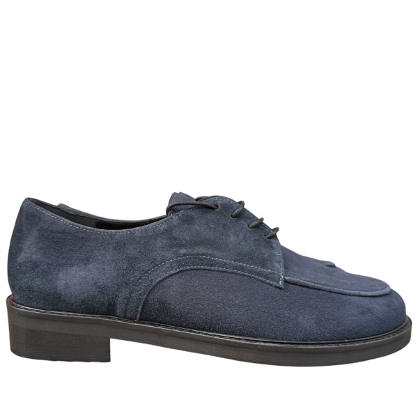 stringata Emy in camoscio blu