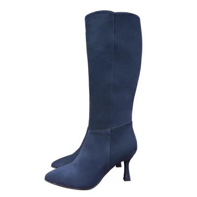stivale Tommy in camoscio blu