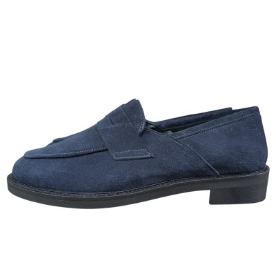mocassino Benny in camoscio blu