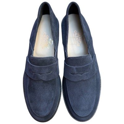 mocassino Benny in camoscio blu