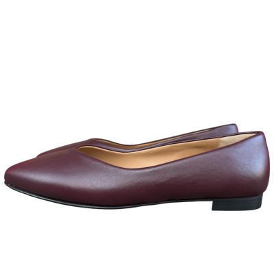 ballerina Vale in pelle borgogna