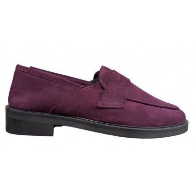 mocassino Benny in camoscio burgundy