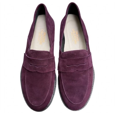 mocassino Benny in camoscio burgundy