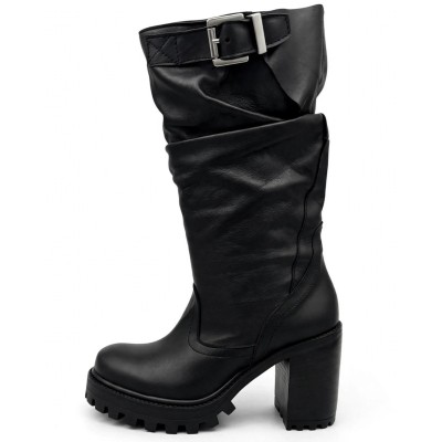 stivale Mulan in pelle nero