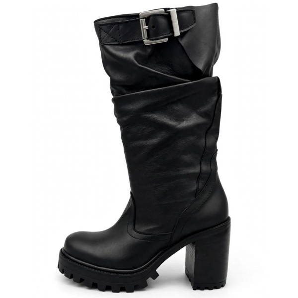 stivale Mulan in pelle nero