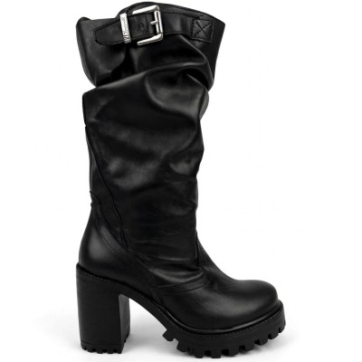stivale Mulan in pelle nero