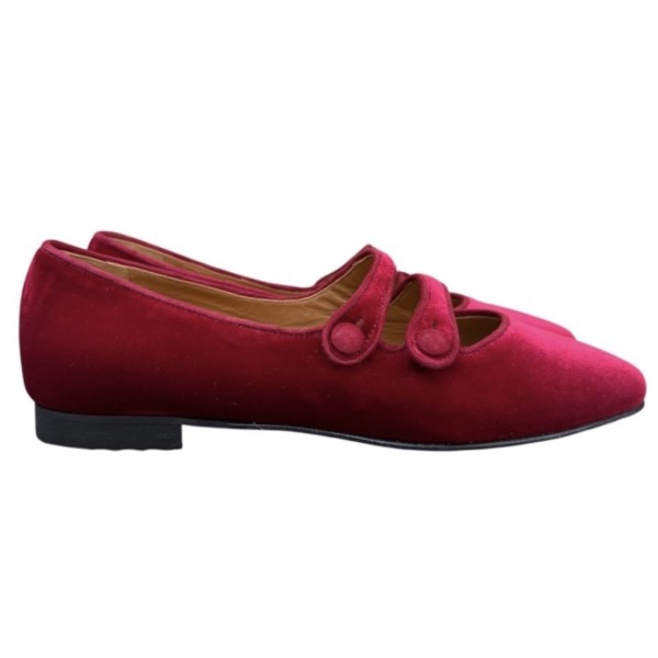 ballerina katia in velluto bordo