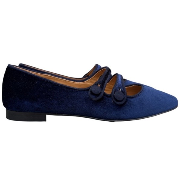 ballerina Katia in velluto blu