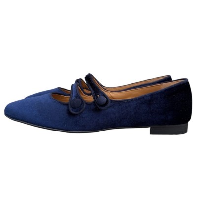 ballerina Katia in velluto blu