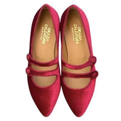 ballerina katia in velluto bordo