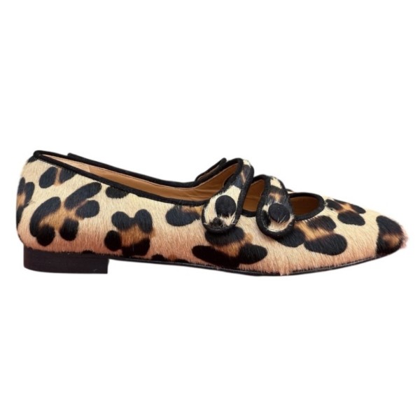 ballerina Katia in pelle animalier maculato