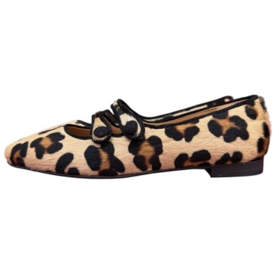 ballerina Katia in pelle animalier maculato