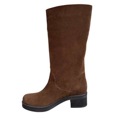 stivale Marta in camoscio marrone
