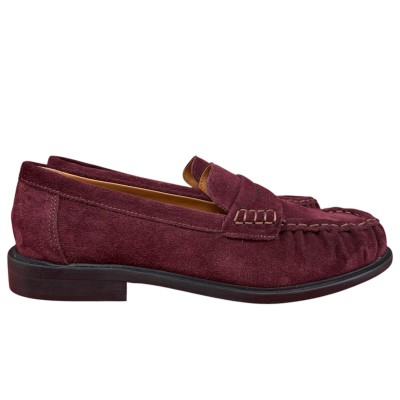 mocassino Ilaria in camoscio burgundy