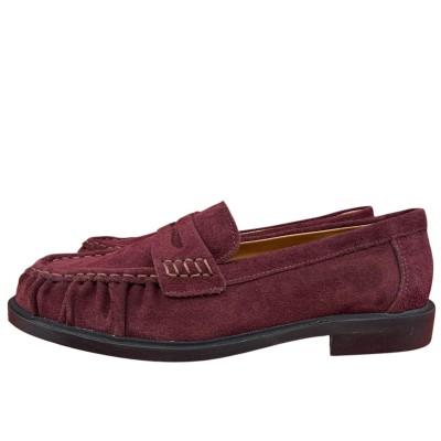 mocassino Ilaria in camoscio burgundy