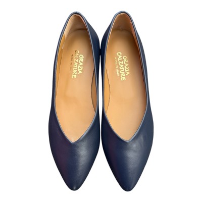 ballerina Vale in pelle blu